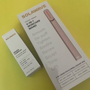 New in the box Solawave and serum